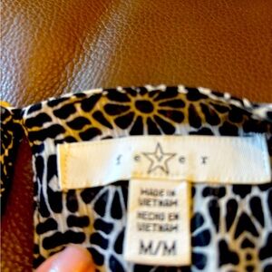 Black and White Floral Blouse